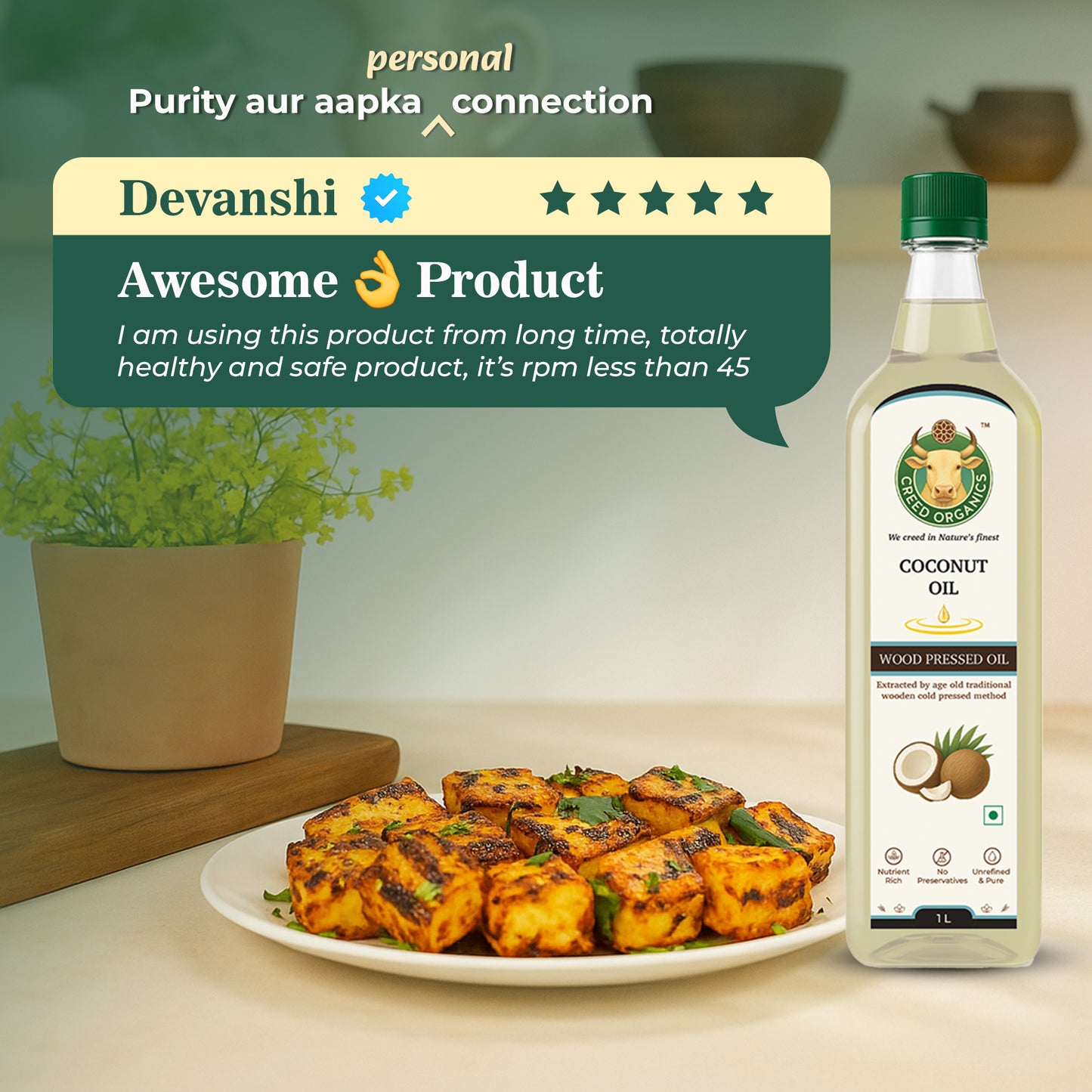 Wood-Pressed Coconut oil