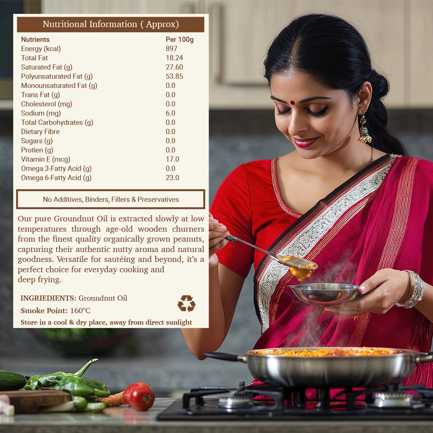 Wood-Pressed Groundnut oil