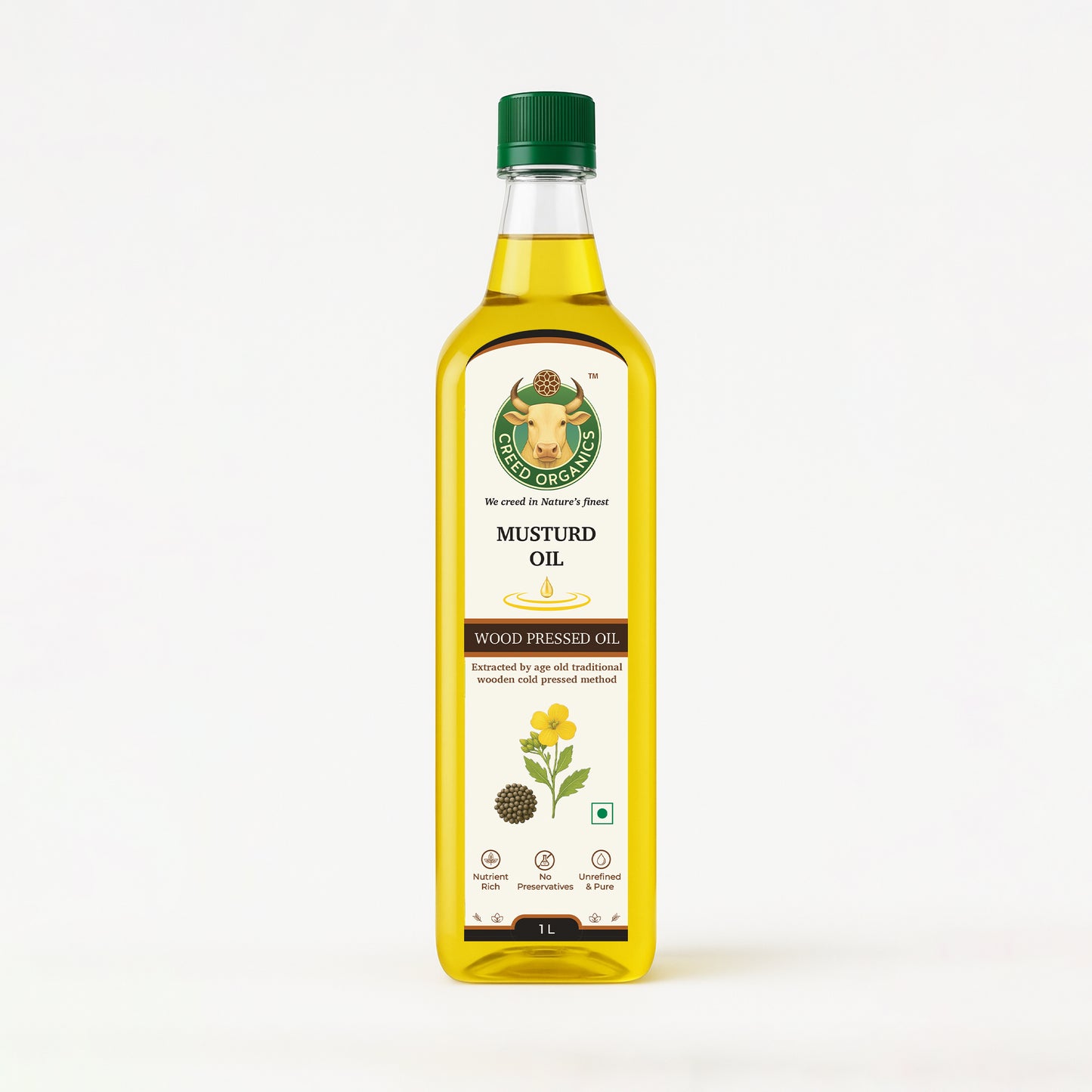 Wood-Pressed Mustard Oil
