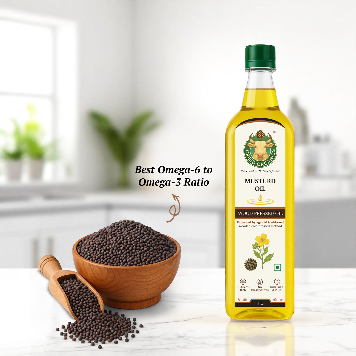 Wood-Pressed Mustard Oil