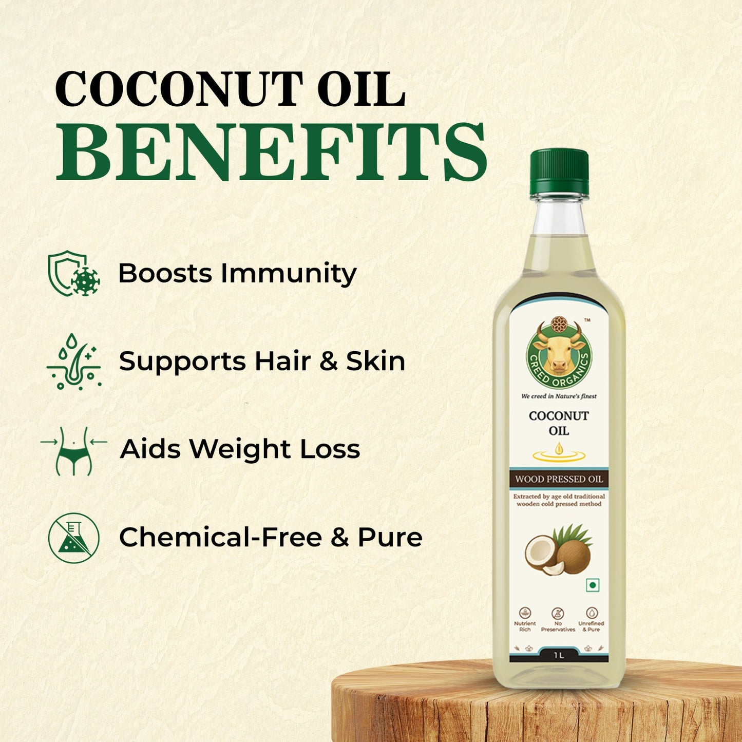 Wood-Pressed Coconut oil