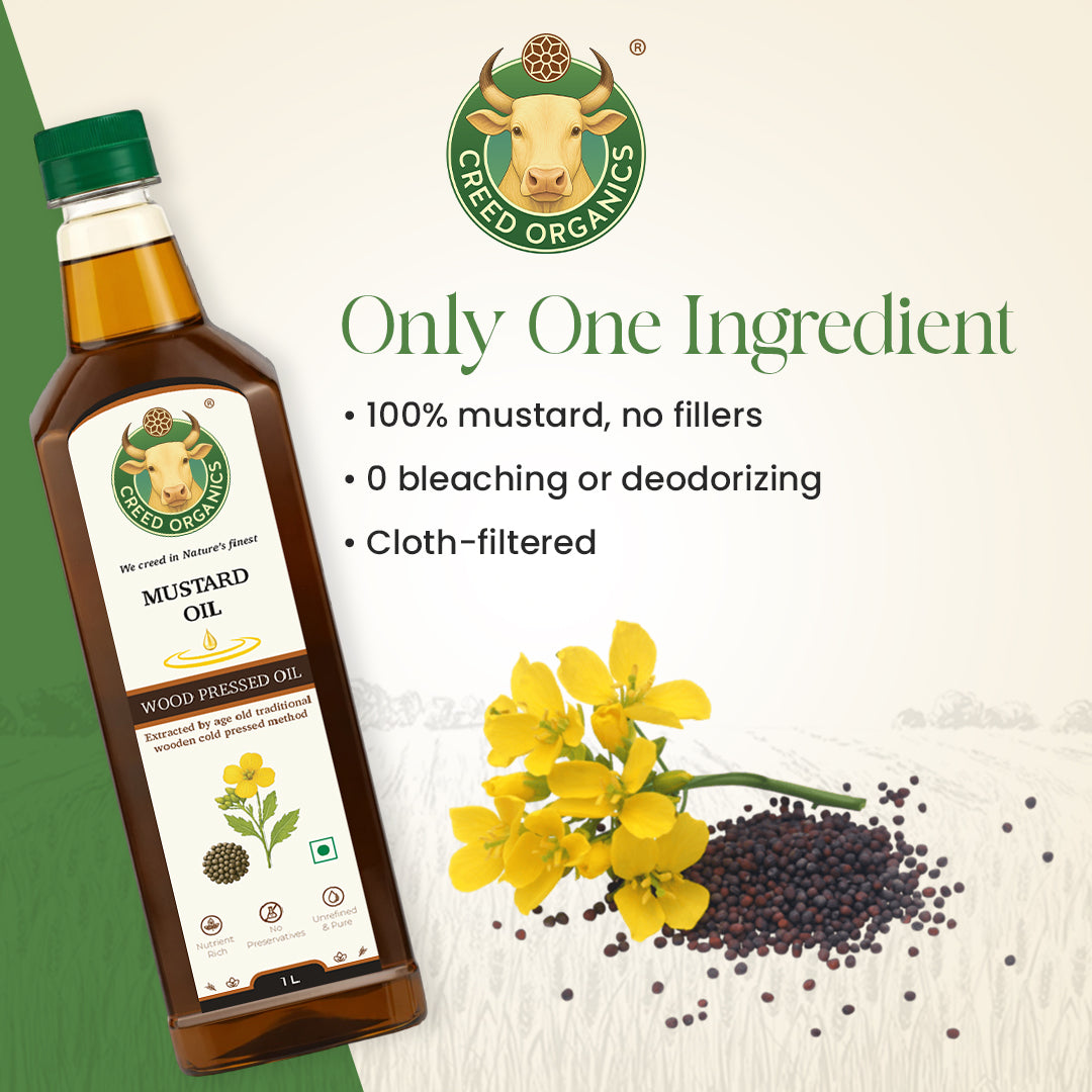 Wood-Pressed Mustard Oil