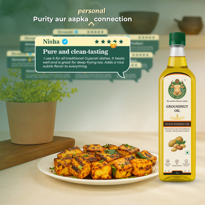Wood-Pressed Groundnut oil