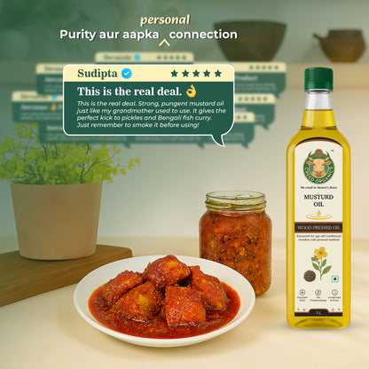 Wood-Pressed Mustard Oil