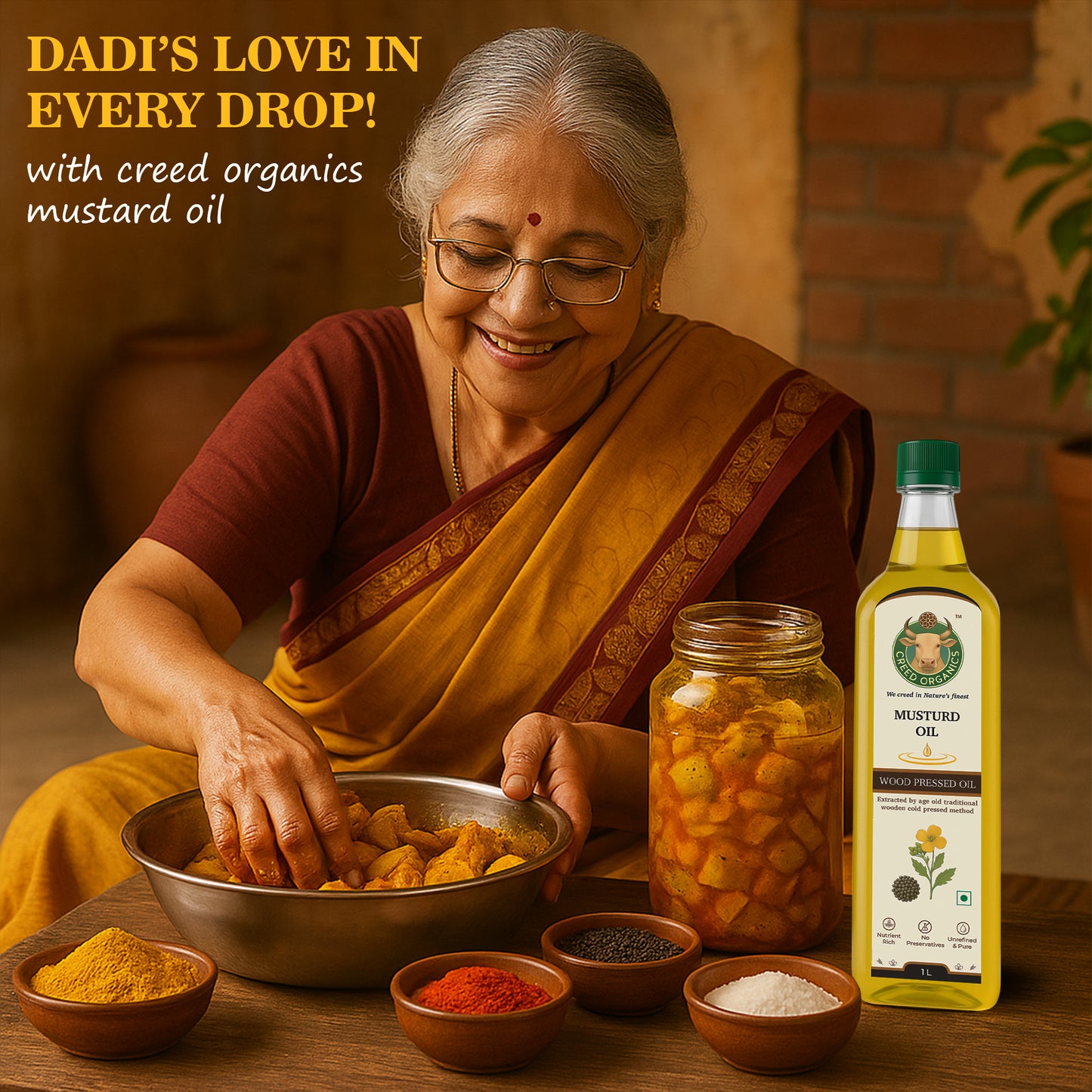 Wood-Pressed Mustard Oil