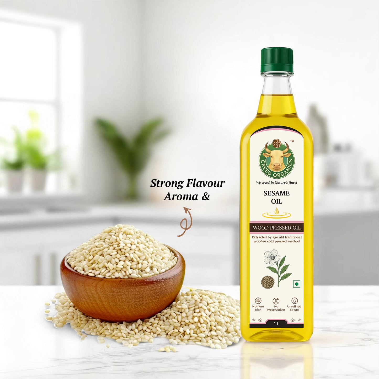 Wood-Pressed Sesame Oil