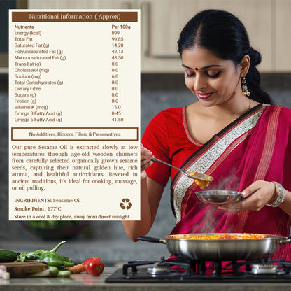 Wood-Pressed Sesame Oil